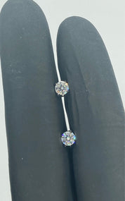 VVS+ GRA Certified Moissanite Stud Earrings 925 Silver 0.5ct.-5ct.5MM-11MM