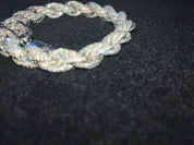 Men's 8mm VVS+ Moissanite Rope Bracelet | 925 Sterling Silver | 7-8 Inches | Masterful Moissanite