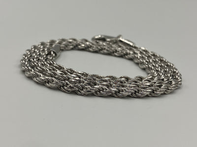 Silver Rope Chain 3mm-5mm 20"