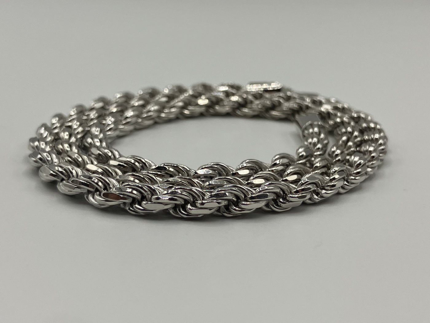 Silver Rope Chain 3mm-5mm 20"