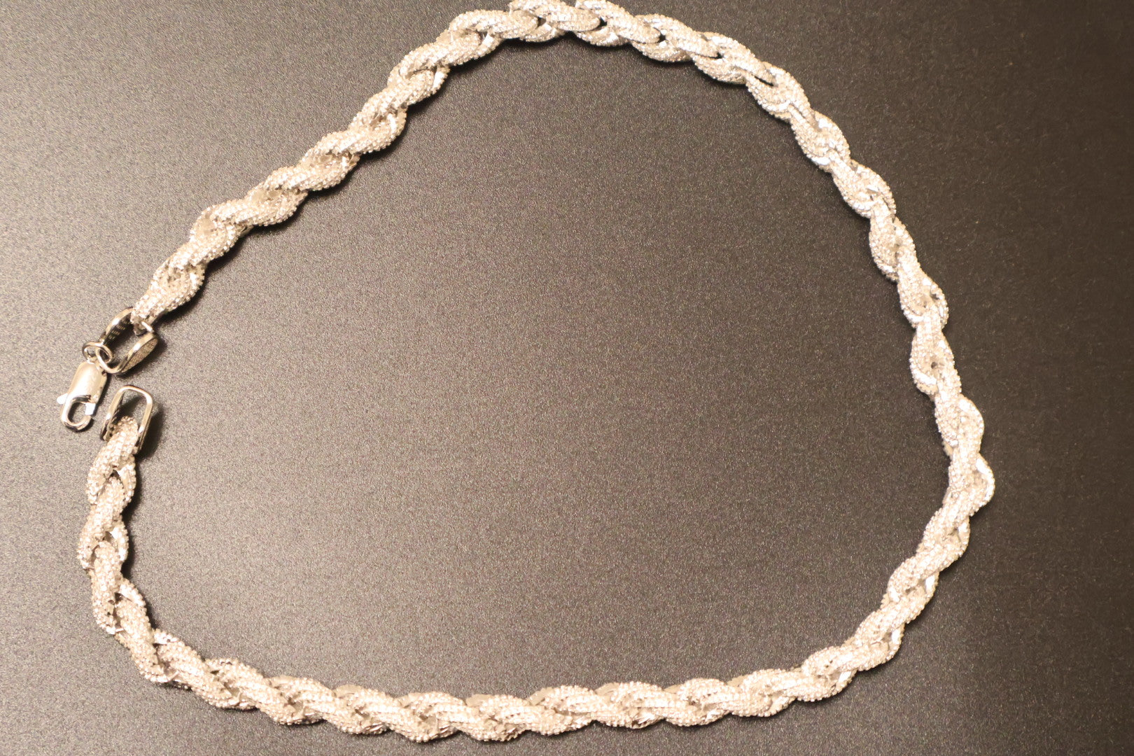VVS+ GRA Certified Moissanite Rope Chain .925 Silver 8mm 18"-20"
