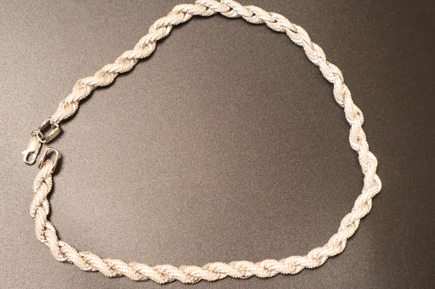 Moissanite Rope Chain .925 Silver 8mm 18" 20"