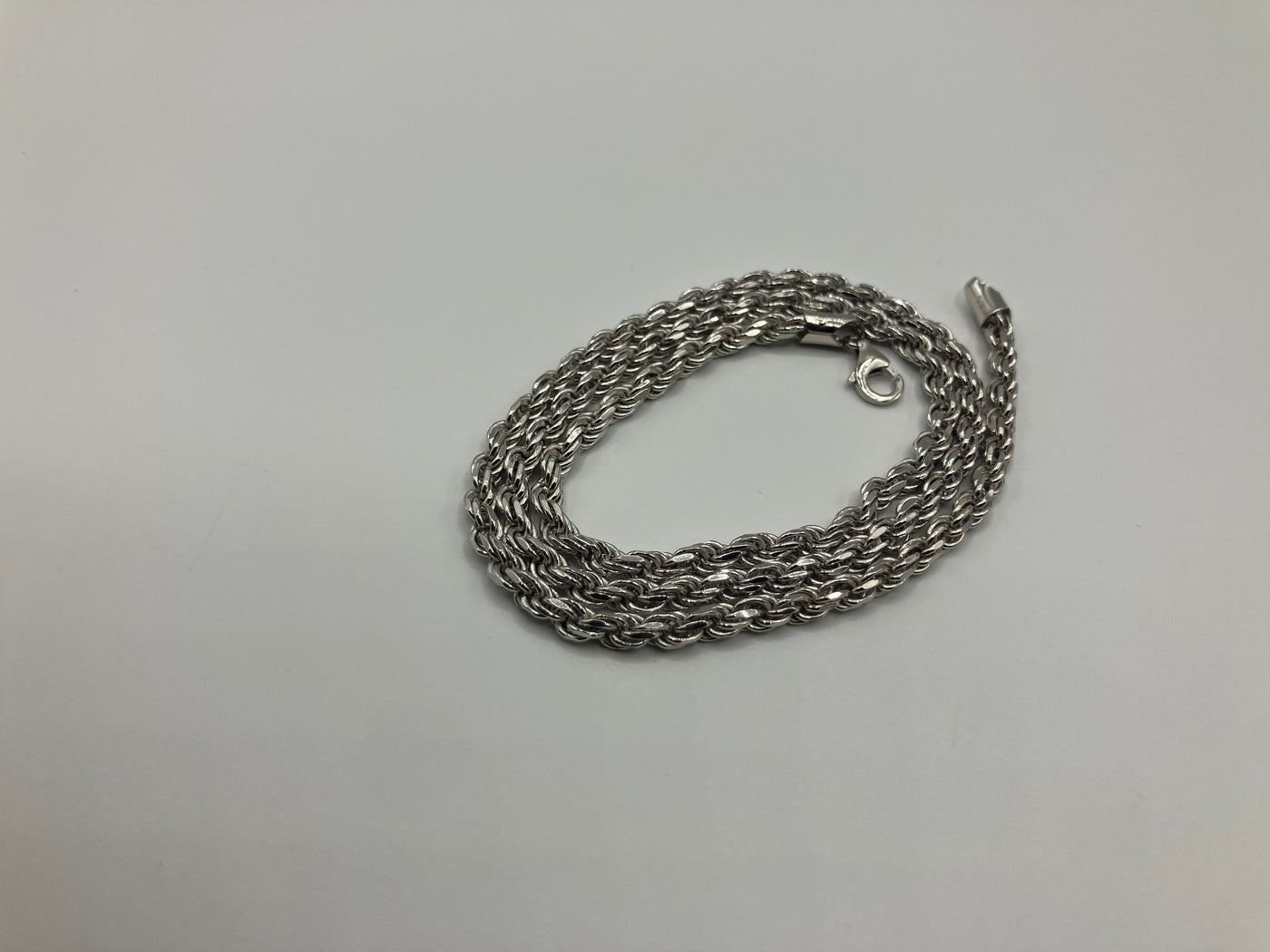 Silver Rope Chain 3mm-5mm 20"