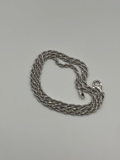 Silver Rope Chain 3mm-5mm 20"