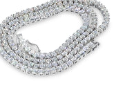 VVS+ GRA Certified Moissanite Tennis Chain, 925 Silver, 18-24", 2-5mm