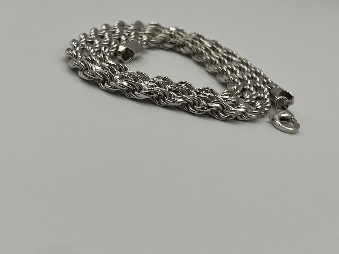 Silver Rope Chain 3mm-5mm 20"