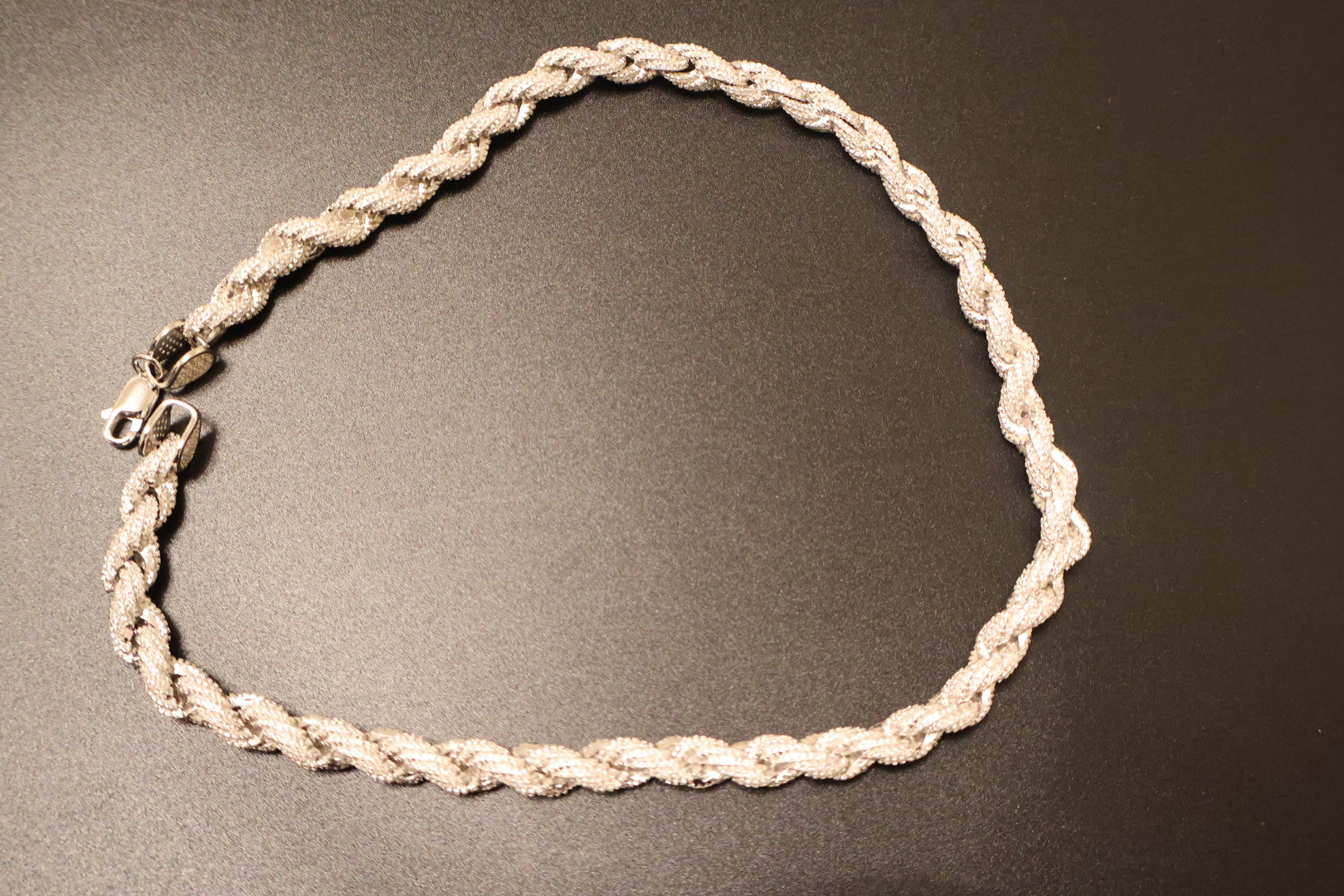 VVS+ GRA Certified Moissanite Rope Chain .925 Silver 8mm 18"-20"
