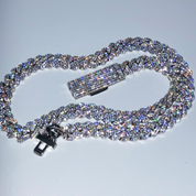 Moissanite Cuban Link Chain 10mm 12mm 15mm in 925 Silver 18” 20” 22" 24" with GRA Certificate