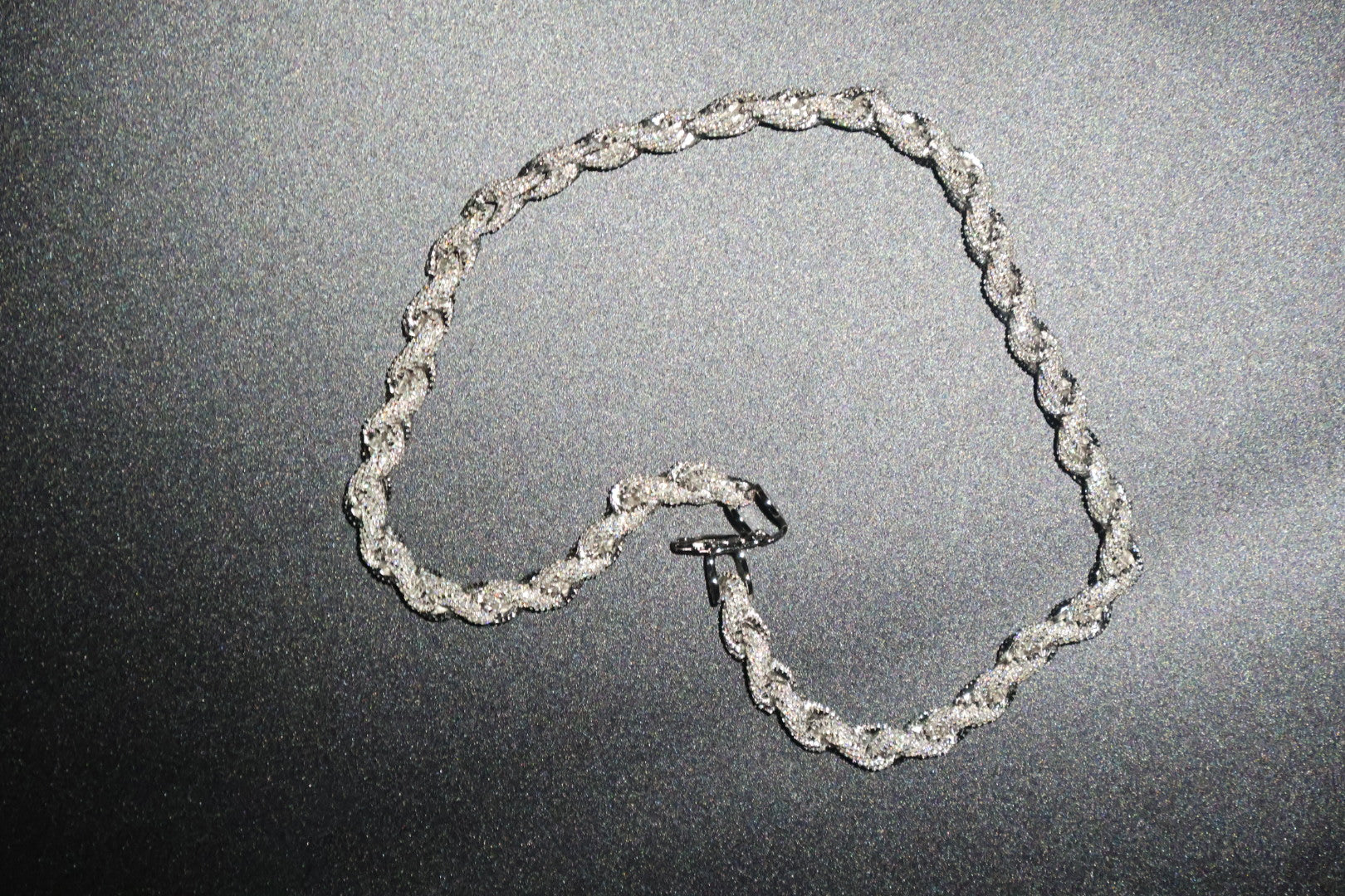 VVS+ GRA Certified Moissanite Rope Chain .925 Silver 8mm 18"-20"