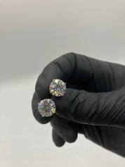 VVS+ GRA Certified Moissanite Stud Earrings 925 Silver .5ct.-4ct.