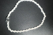 VVS+ GRA Certified Moissanite Rope Chain .925 Silver 8mm 18"-20"