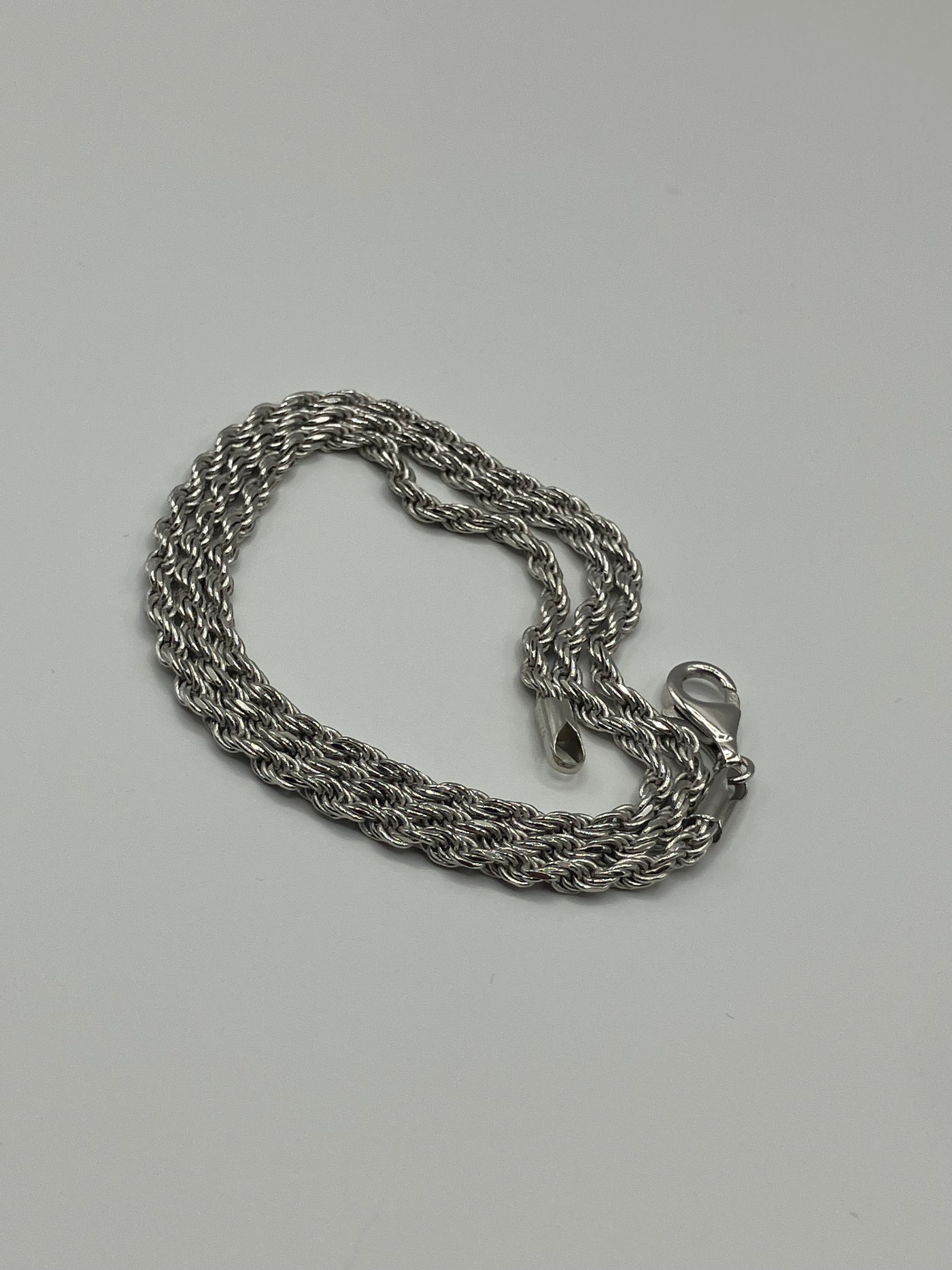 Silver Rope Chain 3mm-5mm 20"