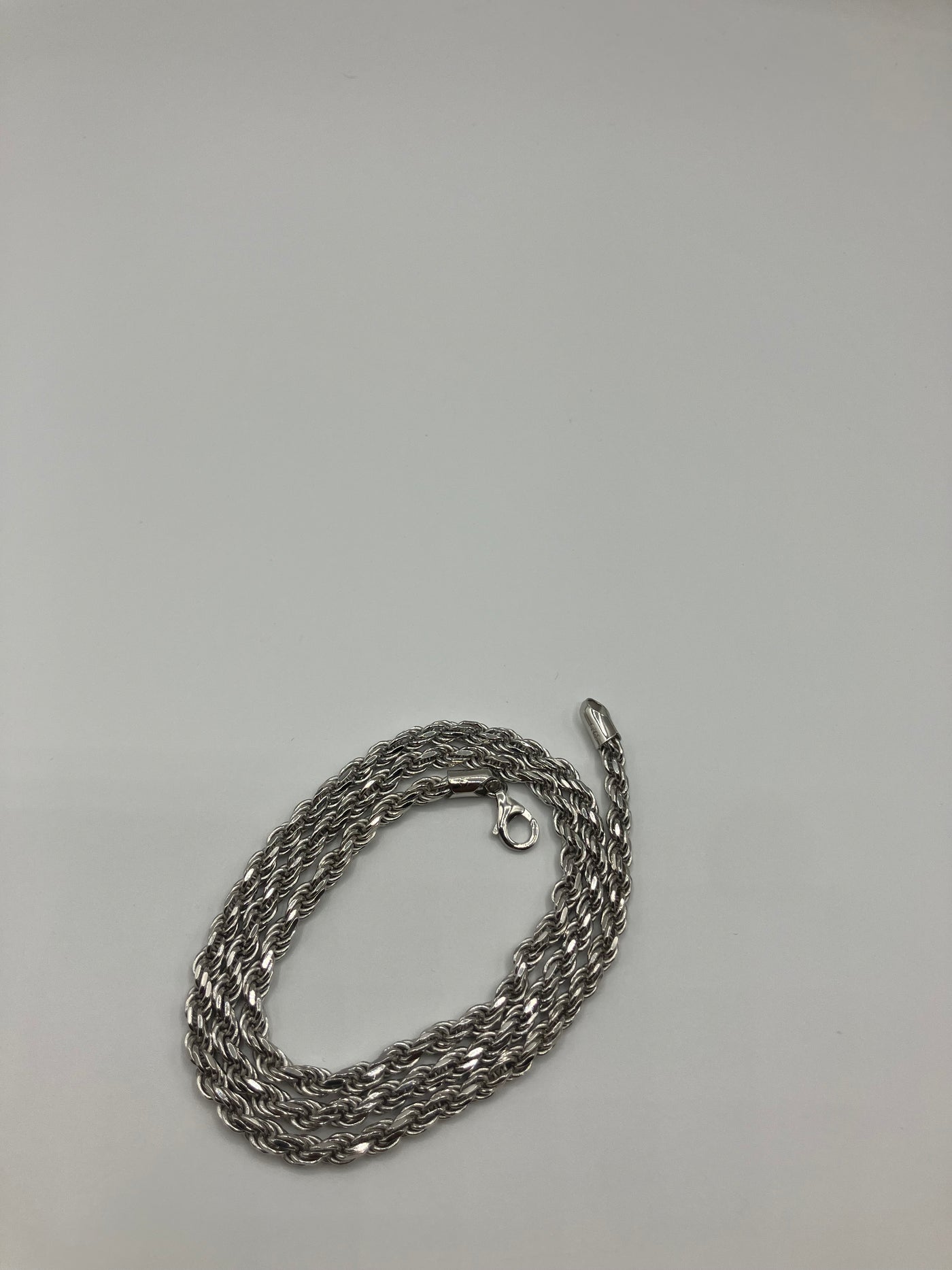 Silver Rope Chain 3mm-5mm 20"