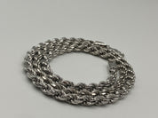 Silver Rope Chain 3mm-5mm 20"