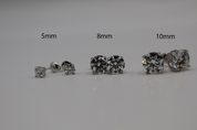 VVS+ GRA Certified Moissanite Stud Earrings 925 Silver .5ct.-4ct.