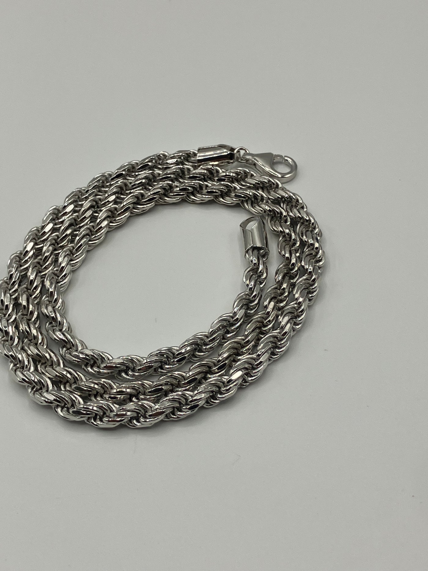 Silver Rope Chain 3mm-5mm 20"