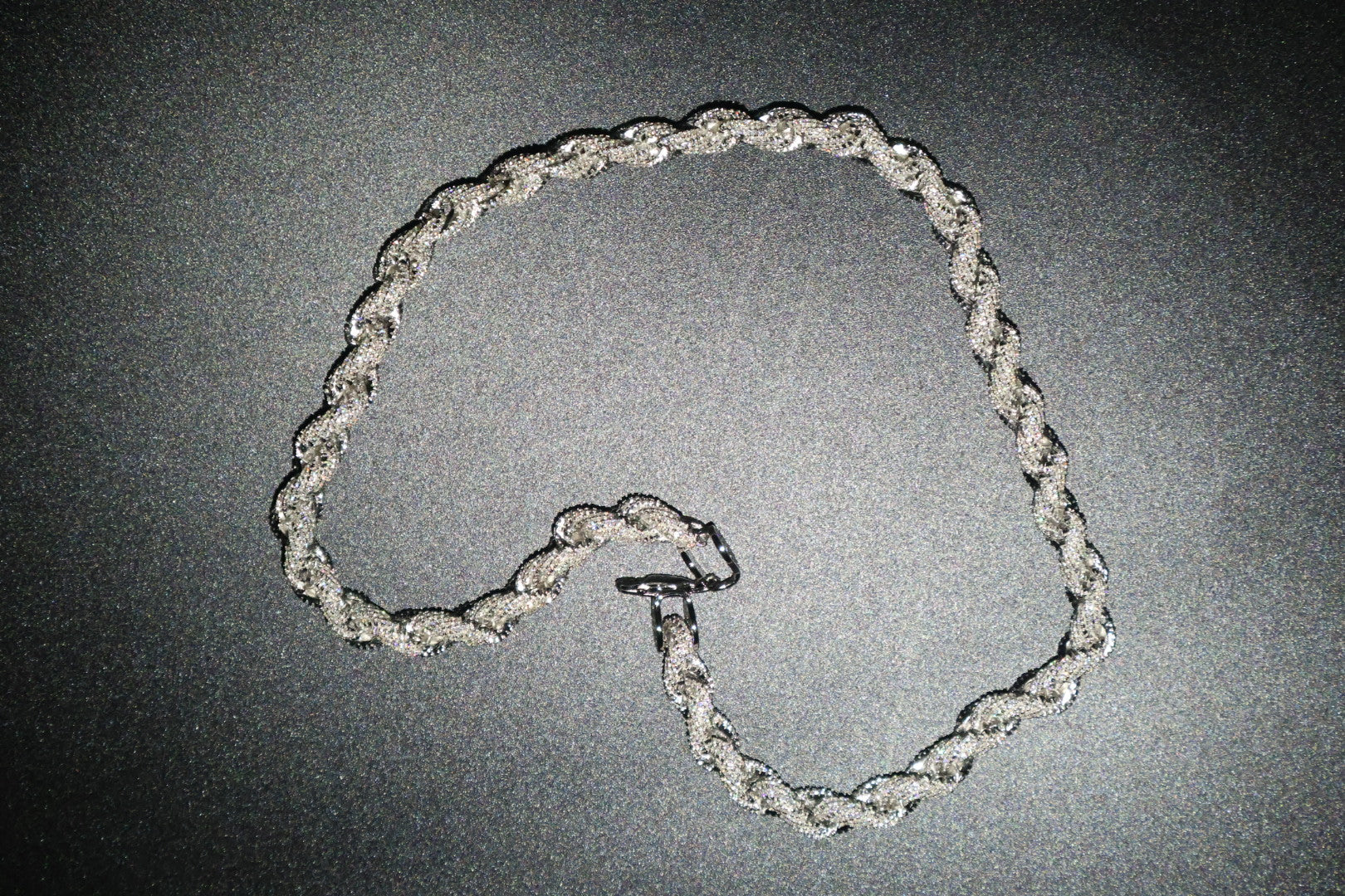 VVS+ GRA Certified Moissanite Rope Chain .925 Silver 8mm 18"-20"
