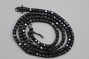 Black Moissanite Tennis Chain .925 Silver 3mm 20"