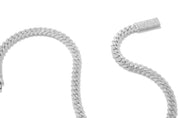 Moissanite Cuban Link Chain 10mm 12mm 15mm in 925 Silver 18” 20” 22" 24" with GRA Certificate