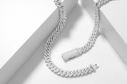 Moissanite Cuban Link Chain | GRA Certified VVS Flawless | 925 Sterling Silver | Masterful Moissanite