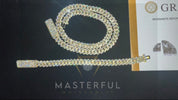 Moissanite Cuban Link Chain Bracelet Set 10mm in 925 Silver with GRA Certificate