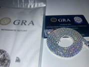 Moissanite Tennis Chain | GRA Certified VVS Flawless | 925 Sterling Silver | Masterful Moissanite
