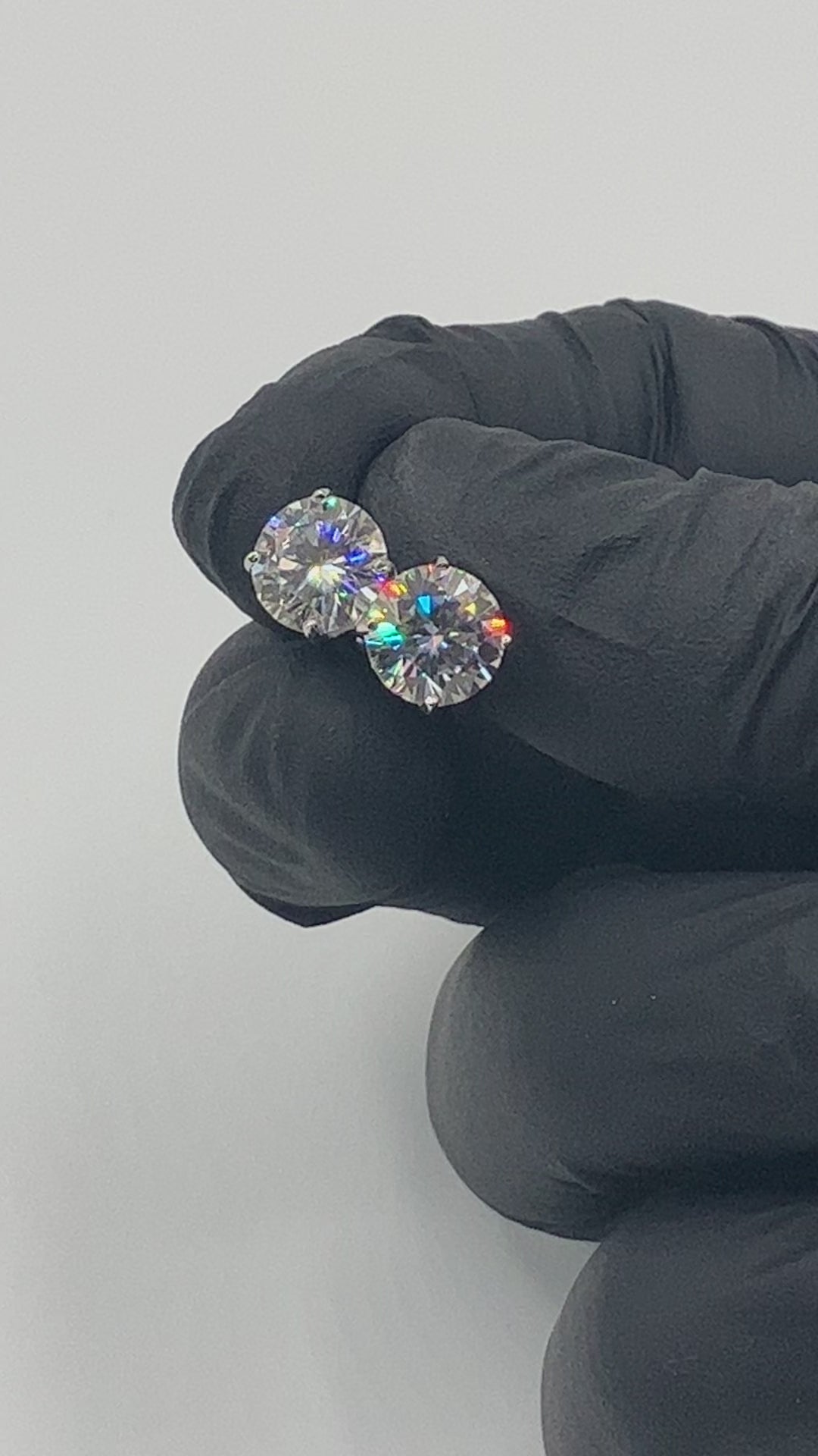 VVS+ GRA Certified Moissanite Stud Earrings 925 Silver .5ct.-4ct.