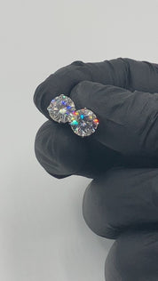 VVS+ GRA Certified Moissanite Stud Earrings 925 Silver .5ct.-4ct.