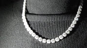 925 Silver Halo Moissanite Tennis Chain 10mm 20” 22”