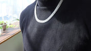 Moissanite Cuban Link Chain Bracelet Set 10mm in 925 Silver with GRA Certificate