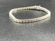 VVS+ GRA Certified Moissanite Tennis Bracelet 925 Sterling Silver 7”-8” 2-4mm