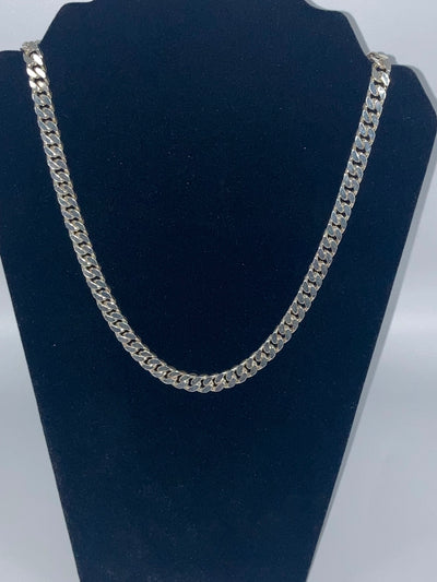 925 Silver Cuban Link Chain Necklace 8mm 18-24"