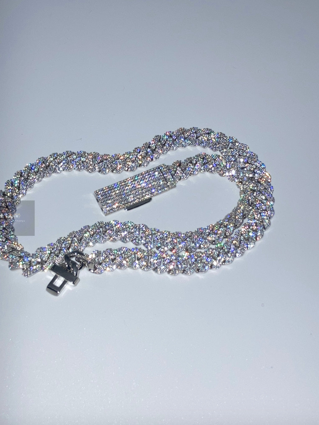 Moissanite Cuban Link Chain, 925 Sterling Silver, 10mm, 12mm, 15mm 18-24 inch, Men's