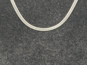 Italian Silver Herringbone Chain Necklace 18”