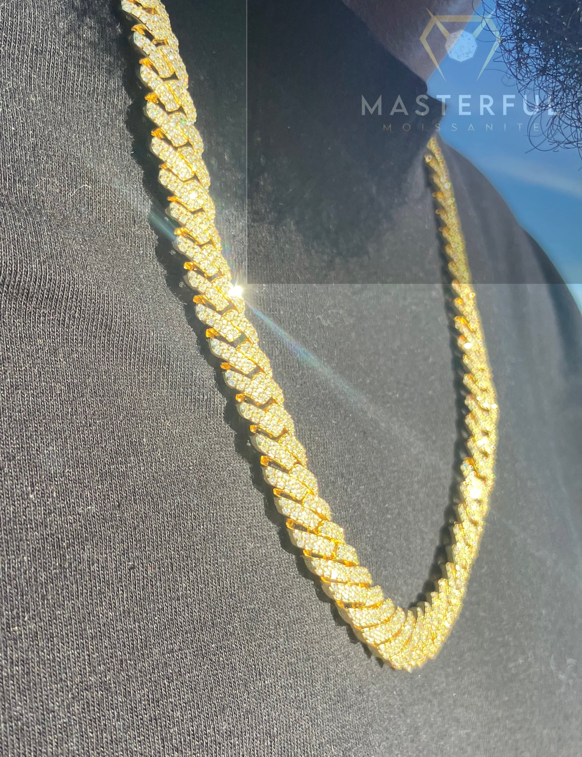 VVS+ GRA Certified Rose Gold Moissanite Cuban Link Chain 925 Silver 8mm-10mm 16"-22"
