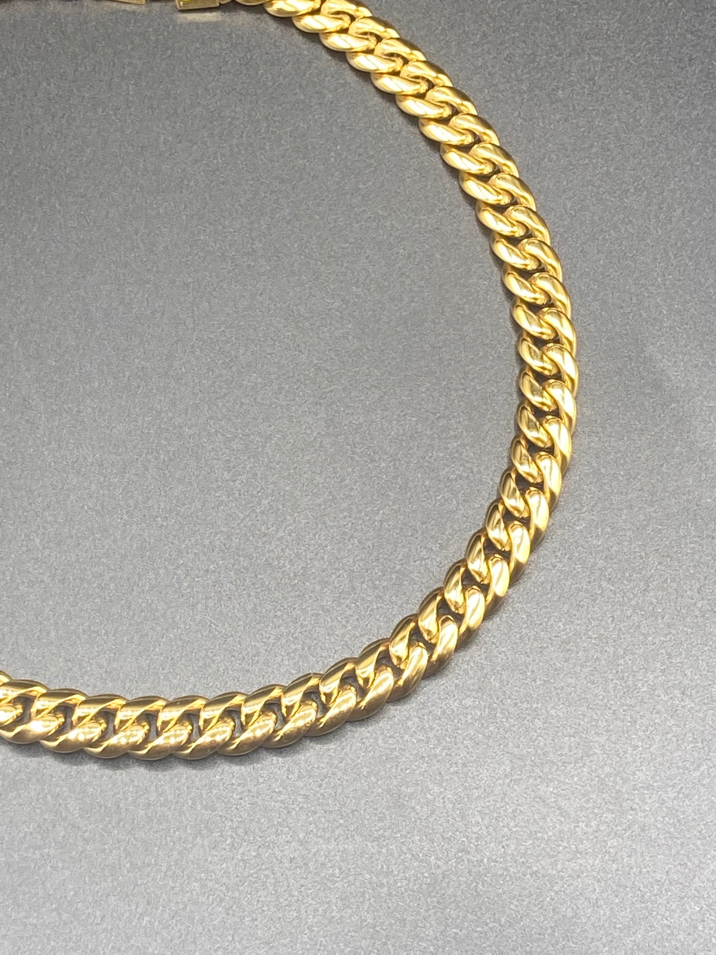 18k Yellow Gold Plated Stainless Steel Cuban Link Chain 10 mm 12mm